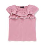 キャップスリーブスクエアネックフリルTシャツ(90~150cm) | BeBe | 詳細画像8