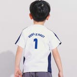 異素材切り替えバックナンバリングラグラン半袖Tシャツ(90~160cm) | BeBe | 詳細画像5