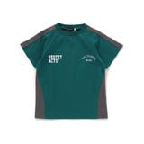 グリーン | 異素材切り替えバックナンバリングラグラン半袖Tシャツ(90~160cm) | BeBe