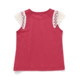 お花レースキャップスリーブ天竺Tシャツ(90~150cm) | BeBe | 詳細画像10 