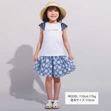 お花レースキャップスリーブ天竺Tシャツ(90~150cm) | BeBe | 詳細画像2 