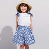 お花レースキャップスリーブ天竺Tシャツ(90~150cm) | BeBe | 詳細画像3 