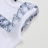 【お揃い】復刻アーカイブタイル柄スクエアフリル天竺Tシャツ(90~150cm) | BeBe | 詳細画像10 