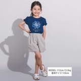 袖リボンフラワープリント天竺半袖Tシャツ(90~160cm) | BeBe | 詳細画像2 
