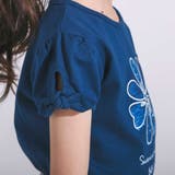 袖リボンフラワープリント天竺半袖Tシャツ(90~160cm) | BeBe | 詳細画像6 