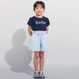 【WEB限定】発泡プリントお花ロゴ天竺半袖Tシャツ(100~140cm) | BeBe | 詳細画像6 