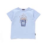 ブルー | 【WEB限定】ポップコーンプリント天竺半袖Tシャツ(100~140cm) | BeBe