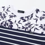 リーフ柄ボーダー切り替え天竺半袖Tシャツ(90~150cm) | BeBe | 詳細画像11 