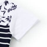 リーフ柄ボーダー切り替え天竺半袖Tシャツ(90~150cm) | BeBe | 詳細画像13 