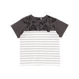 リーフ柄ボーダー切り替え天竺半袖Tシャツ(90~150cm) | BeBe | 詳細画像7 