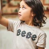 ストライプテープロゴバックネームスラブ天竺半袖Tシャツ(90~150cm) | BeBe | 詳細画像4
