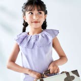 スカラップレースフリルカラー天竺ノースリーブTシャツ(90~150cm) | BeBe | 詳細画像4 