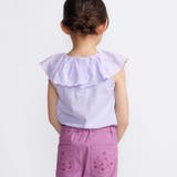 スカラップレースフリルカラー天竺ノースリーブTシャツ(90~150cm) | BeBe | 詳細画像9 