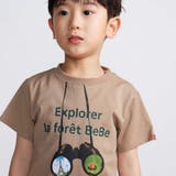 双眼鏡立体ラバープリント天竺半袖Tシャツ(90~140cm) | BeBe | 詳細画像4