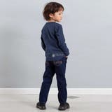 【抗菌・防臭】MAP＆FLAG袖リブ天竺長袖Tシャツ(90~150cm) | BeBe | 詳細画像3 