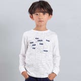 オフホワイト | 【抗菌・防臭】MAP＆FLAG袖リブ天竺長袖Tシャツ(90~150cm) | BeBe