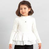 ペプラムフリル切替テレコプルオーバー(90~150cm) | BeBe | 詳細画像1