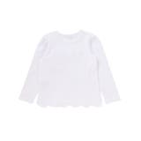 フラワーロゴ刺しゅうスカラップスムース長袖Tシャツ(90~150cm) | BeBe | 詳細画像2 