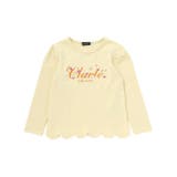 フラワーロゴ刺しゅうスカラップスムース長袖Tシャツ(90~150cm) | BeBe | 詳細画像3 