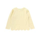 フラワーロゴ刺しゅうスカラップスムース長袖Tシャツ(90~150cm) | BeBe | 詳細画像4 