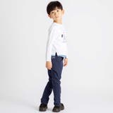 エッフェル塔プリントレイヤード風スムース長袖Tシャツ(90~150cm) | BeBe | 詳細画像3 