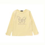 フラワーモチーフちょうちょ刺しゅうスムース長袖Tシャツ(80~150cm) | BeBe | 詳細画像9 
