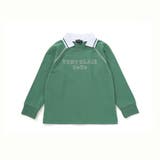 ラグラン編み立て襟付きロゴ刺しゅう長袖Tシャツ(90~150cm) | BeBe | 詳細画像6 