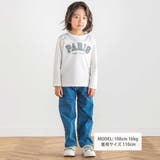 チェックスムース切り替えパッチロゴ長袖Tシャツ(90~160cm) | BeBe | 詳細画像2 