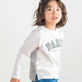 チェックスムース切り替えパッチロゴ長袖Tシャツ(90~160cm) | BeBe | 詳細画像3 