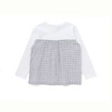 チェックスムース切り替えパッチロゴ長袖Tシャツ(90~160cm) | BeBe | 詳細画像6 