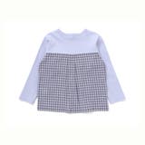 チェックスムース切り替えパッチロゴ長袖Tシャツ(90~160cm) | BeBe | 詳細画像8 