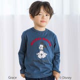 ネイビー | 【Disney(ディズニー)】プリント天竺長袖Tシャツ(90~130cm) | BeBe