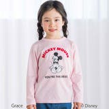 ピンク | 【Disney(ディズニー)】プリント天竺長袖Tシャツ(90~130cm) | BeBe