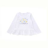 【抗菌防臭 UVカット】ペプラムフリルフラワーモチーフ天竺長袖Tシャツ(90~1… | BeBe | 詳細画像7 