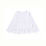 【抗菌防臭 UVカット】ペプラムフリルフラワーモチーフ天竺長袖Tシャツ(90~1… | BeBe | 詳細画像8 