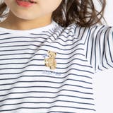 【抗菌防臭 UVカット】裾スカラップくま刺しゅう天竺長袖Tシャツ(90~130c… | BeBe | 詳細画像4 