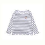 【抗菌防臭 UVカット】裾スカラップくま刺しゅう天竺長袖Tシャツ(90~130c… | BeBe | 詳細画像5 