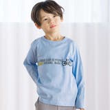 【抗菌防臭 UVカット】自転車プリントライン天竺長袖Tシャツ(90~130cm) | BeBe | 詳細画像1 