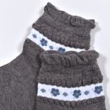 フラワー ジャガード ライン クルー ソックス (11~24cm) | BeBe | 詳細画像3