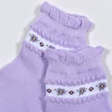 フラワー ジャガード ライン クルー ソックス (11~24cm) | BeBe | 詳細画像6