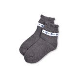 グレー | フラワー ジャガード ライン クルー ソックス (11~24cm) | BeBe