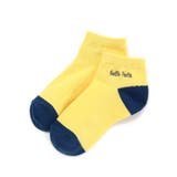 イエロー系 | 配色ロゴクルーリブソックス(11~24cm) | BeBe