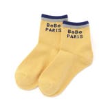 イエロー | トリコカラー配色クルーソックス(11~24cm) | BeBe