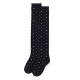 ブラック系 | ハートドットニーハイソックス(15~24cm) | BeBe