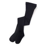 ブラック | サイドリボンリブタイツ(80~140cm) | BeBe