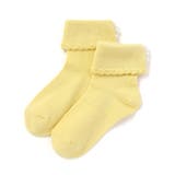 イエロー | パールモチーフ折り返しソックス(11~24cm) | BeBe