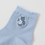 フラワー刺しゅう透かし編みクルーソックス(11~24cm) | BeBe | 詳細画像2 