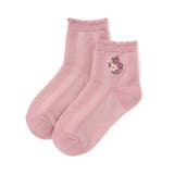 フラワー刺しゅう透かし編みクルーソックス(11~24cm) | BeBe | 詳細画像3 