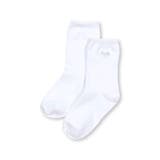 ホワイト | ロゴ入りクルーソックス(11~24cm) | BeBe