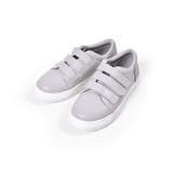 グレー | レザー調ベルクロスニーカー (16~21cm) | BeBe